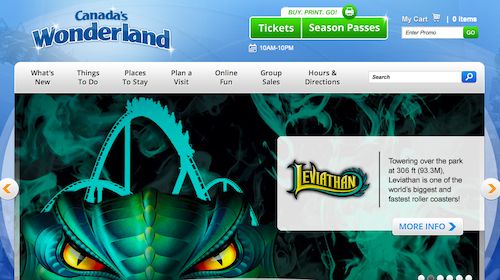 Canadas Wonderland Homepage