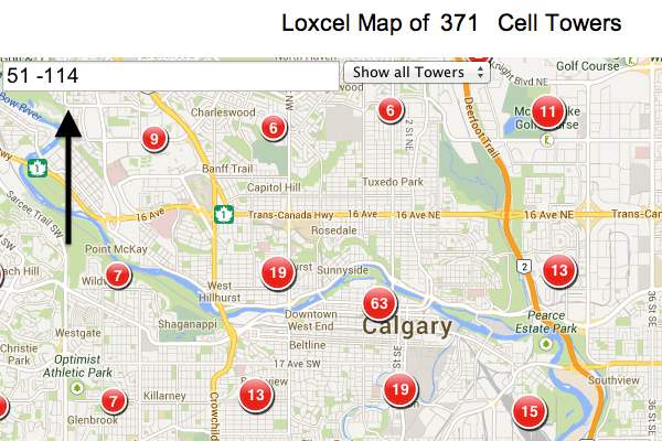 Placename picker allowing direct input of latitude, longitude